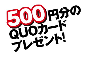 500円分のQUOカードプレゼント