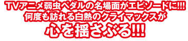 TVアニメーション弱虫ペダルの名場面がエピソードに!!! 何度も訪れる白熱のクライマックスが心を揺さぶる!!!